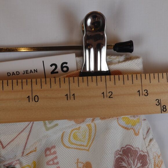 NWT Pacsun Mixed Pacific Sunwear Print Dad Jeans Womens Size 26 AOP Preppy - Picture 7 of 16